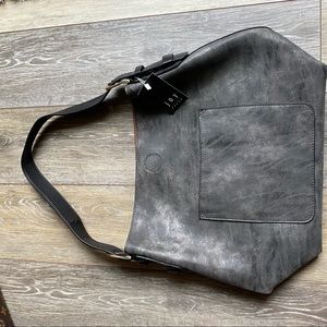 Classic Hobo Handbag, Dark Grey